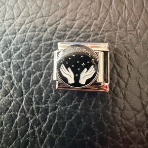 Celestial Hands Italian Charm – 9mm Moon & Stars Link
